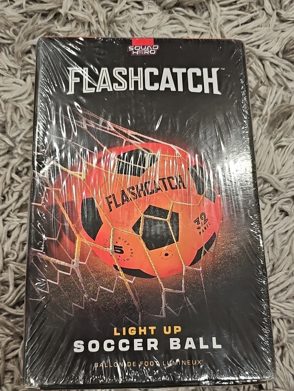 Squad Hero Flashcatch Light Up Soccer Ball - Orange & Black